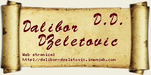 Dalibor DŽeletović vizit kartica